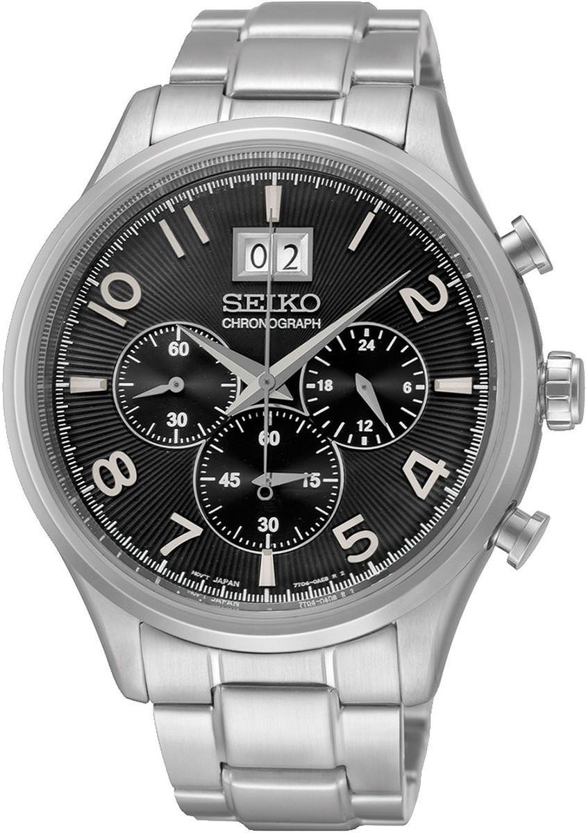 Seiko Neo Classic  Black Dial 42 mm Quartz Watch For Men - 1