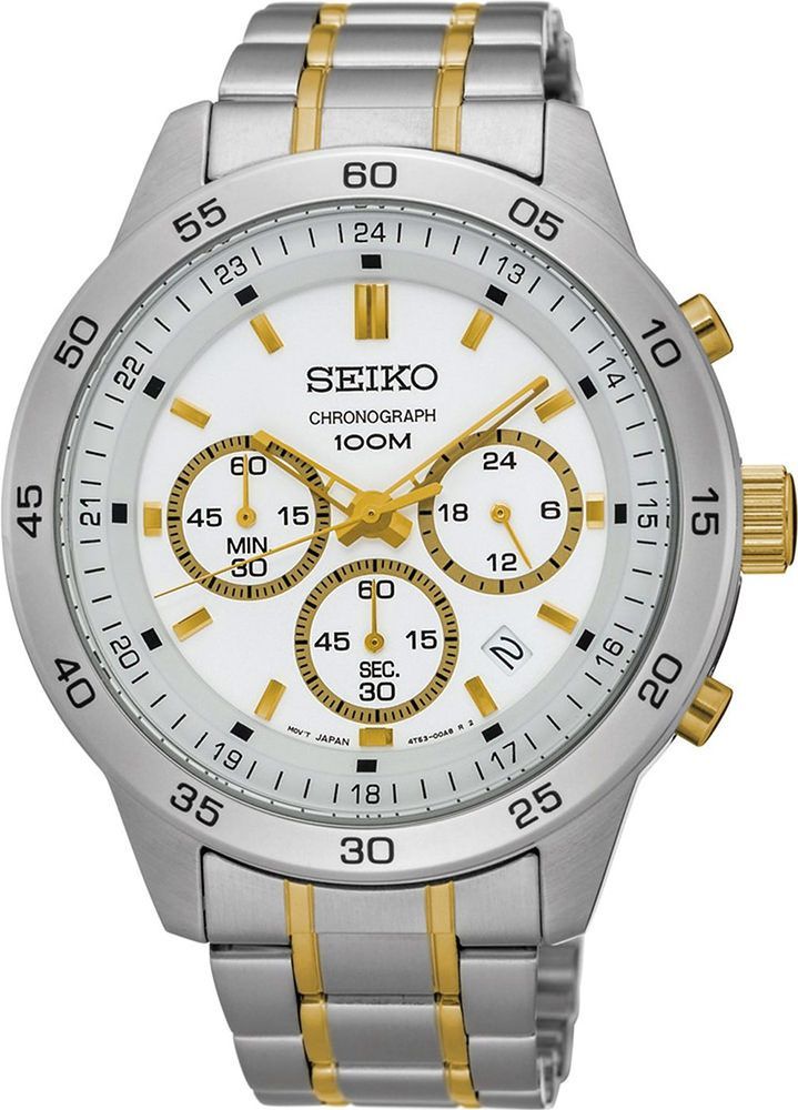 Seiko Promo  Silver Dial 44 mm Quartz Watch For Men - 1