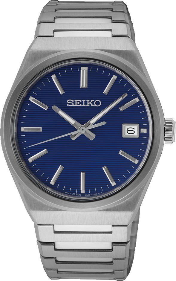 Seiko Dress  Blue Dial 38.9 mm Quartz Watch For Men - 1