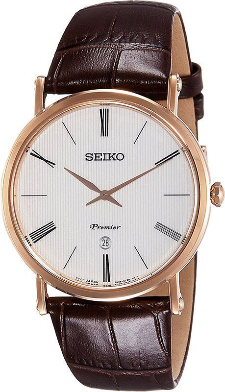 Seiko Premier Quartz Silver Dial 40.7 mm Quartz Watch For Men - 1