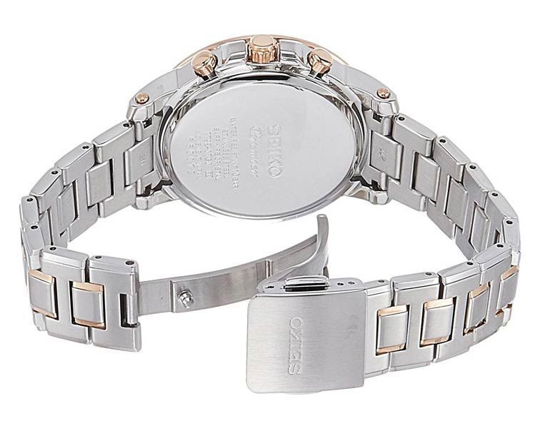 Seiko Premier Quartz Silver Dial 37.4 mm Quartz Watch For Women - 3