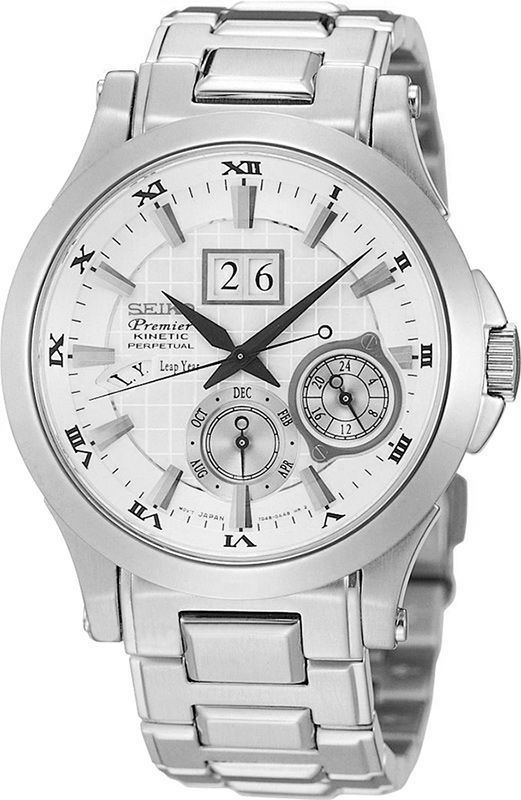 Seiko Premier Kinetic White Dial 40 mm Kinetic Powered Watch For Men - 1