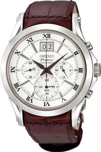 Seiko  40 mm Watch in White Dial For Men - 1