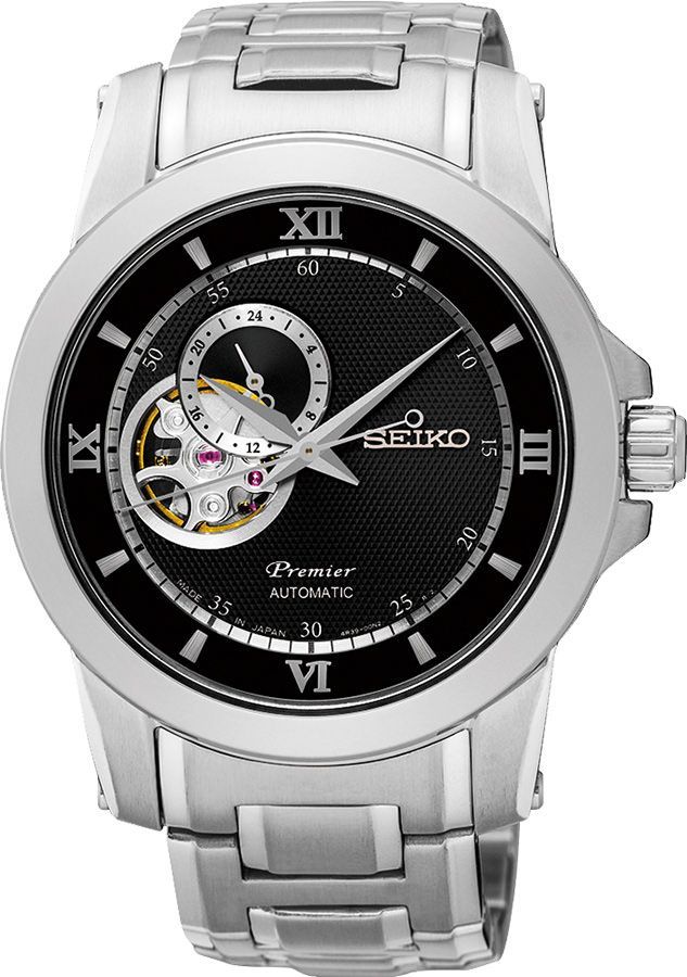 Seiko Premier  Black Dial 41.5 mm Automatic Watch For Men - 1