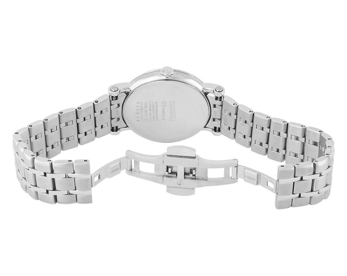 Seiko Premier Quartz White Dial 30.5 mm Quartz Watch For Women - 2