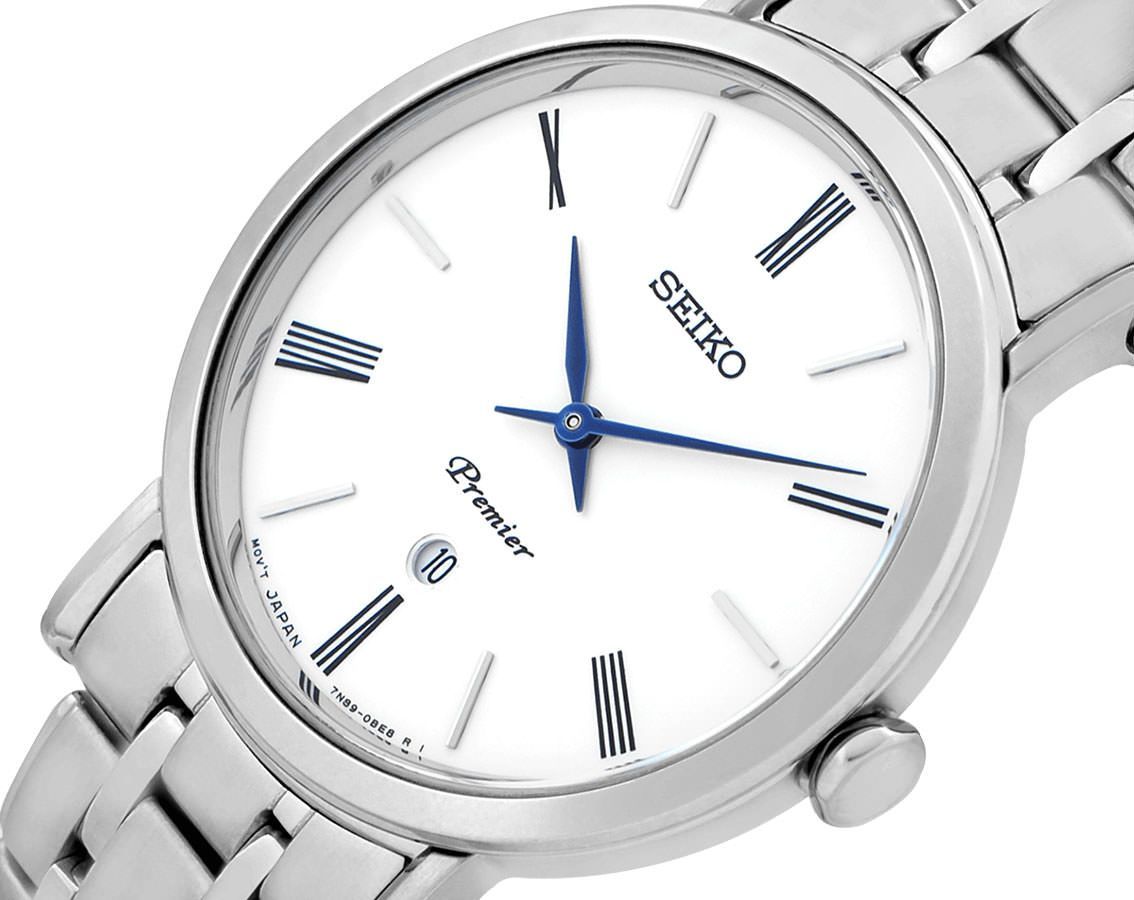 Seiko Premier Quartz White Dial 30.5 mm Quartz Watch For Women - 3