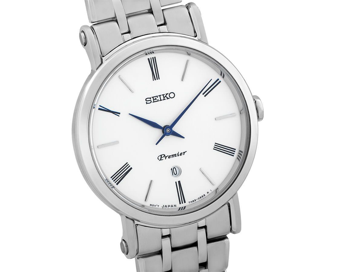 Seiko Premier Quartz White Dial 30.5 mm Quartz Watch For Women - 4