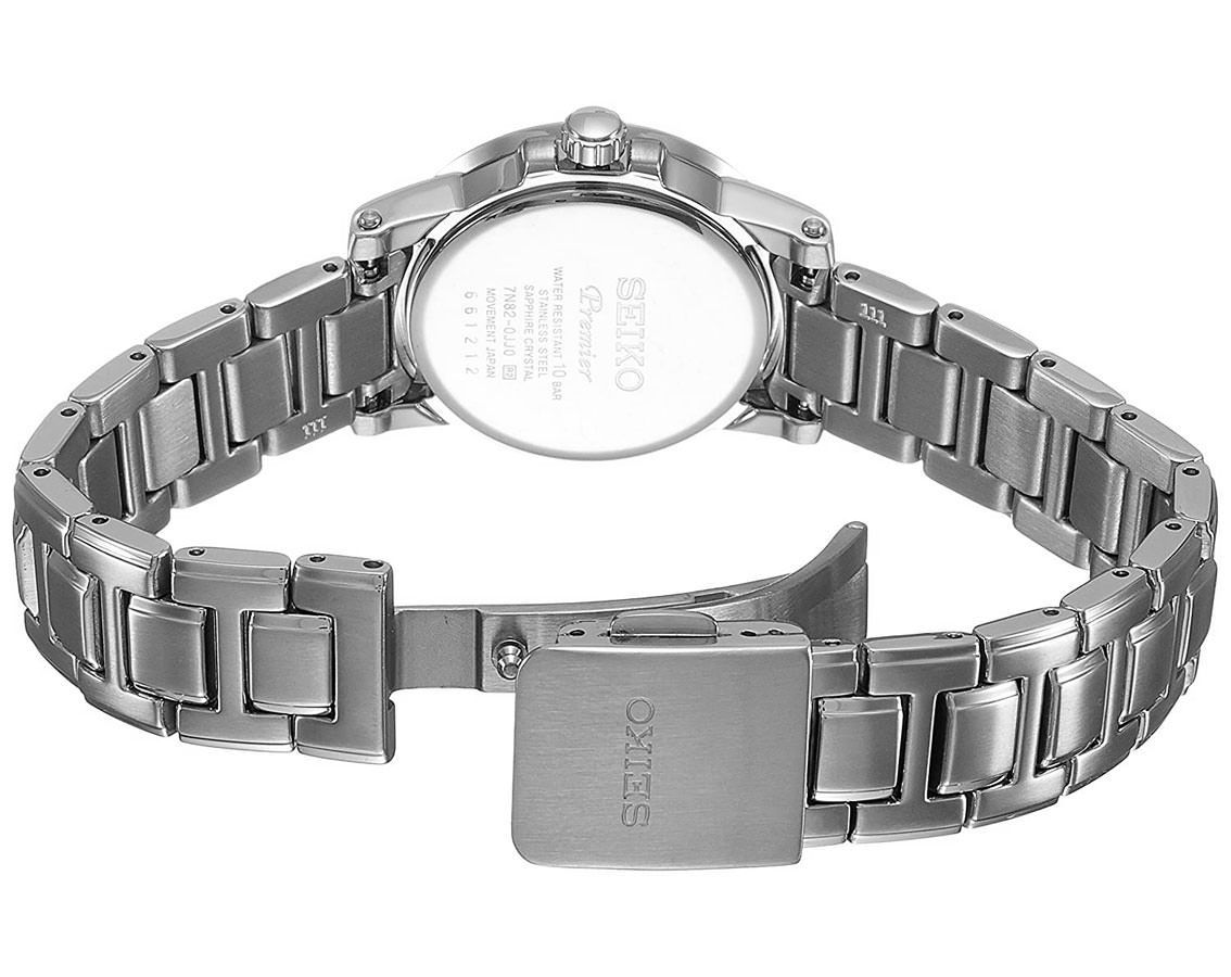 Seiko Premier Quartz Silver Dial 28 mm Quartz Watch For Women - 3