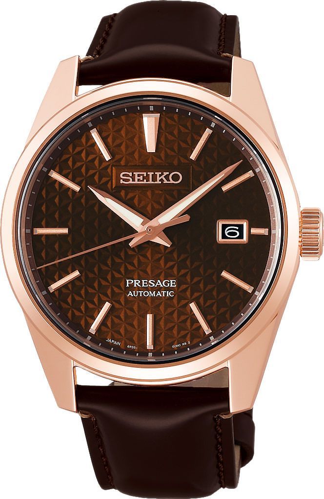 Seiko Presage Sharp Edged Series Brown Dial 39.3 mm Automatic Watch For Men - 1