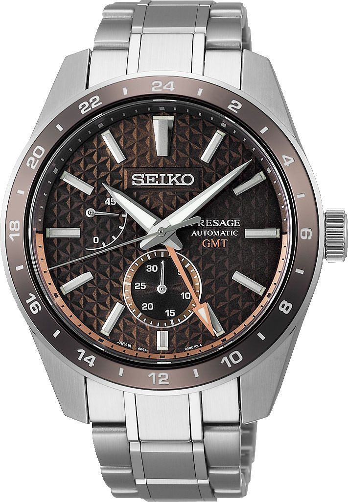 Seiko Presage Sharp Edged Series Brown Dial 42.7 mm Automatic Watch For Men - 1