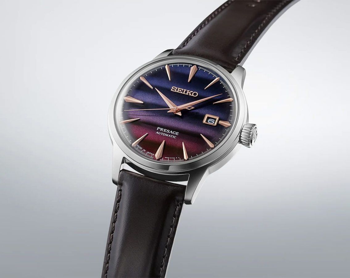 Seiko Presage Cocktail Time Purple & Burgundy Dial 40.5 mm Manual Winding Watch For Men - 2