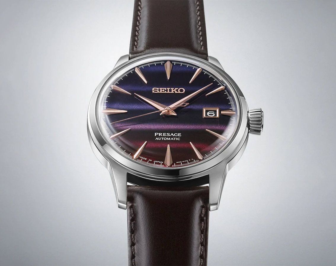 Seiko Presage Cocktail Time Purple & Burgundy Dial 40.5 mm Manual Winding Watch For Men - 3