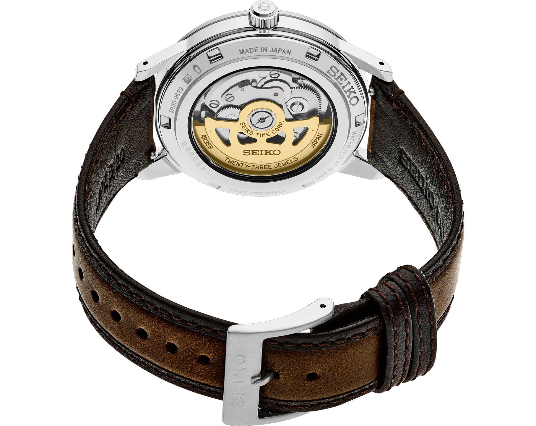 Seiko Presage Automatic Men Watches in Round case Champagne Dial