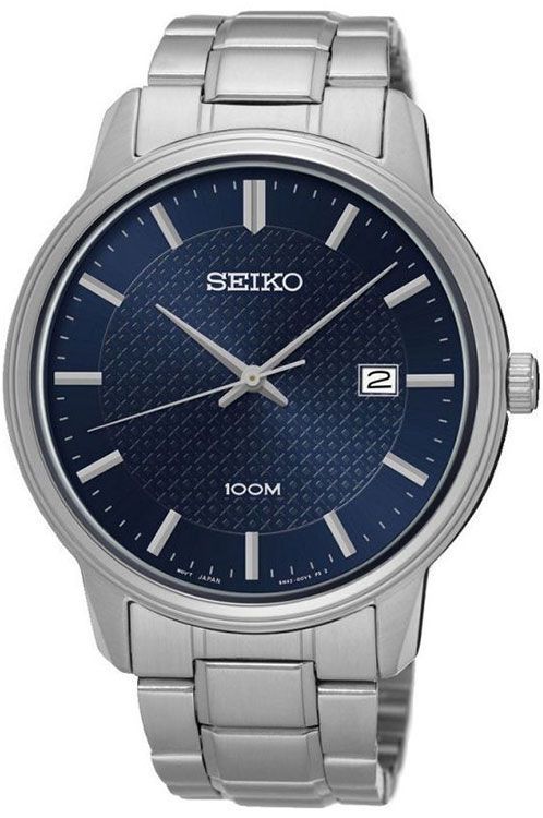 Seiko Promo Plain  Blue Dial 41 mm Quartz Watch For Men - 1