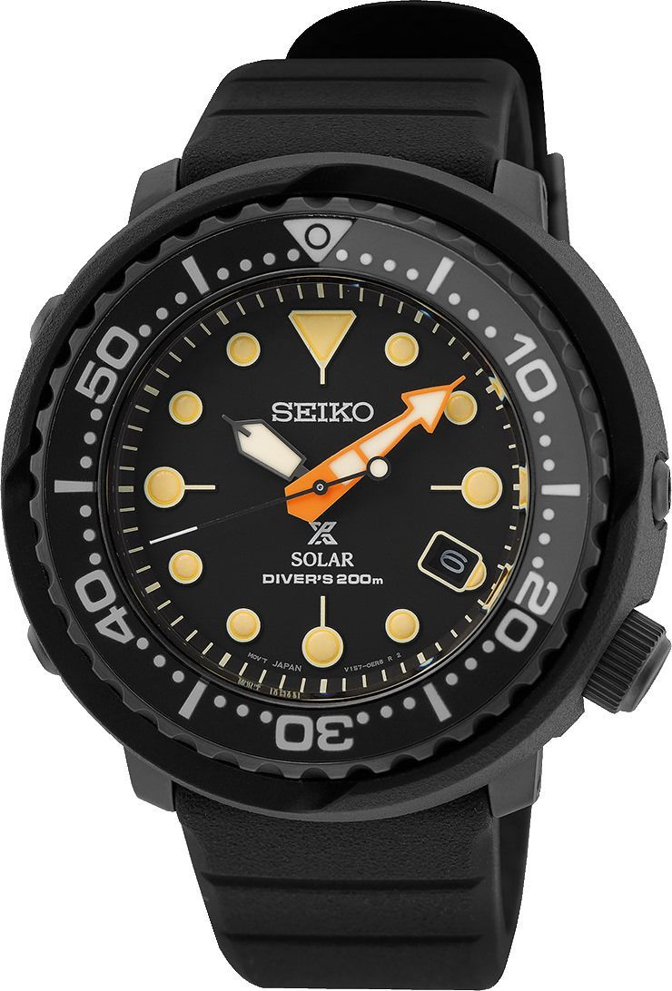 Seiko Prospex Sea Black Dial 46.7 mm Solar Powered Watch For Men - 1