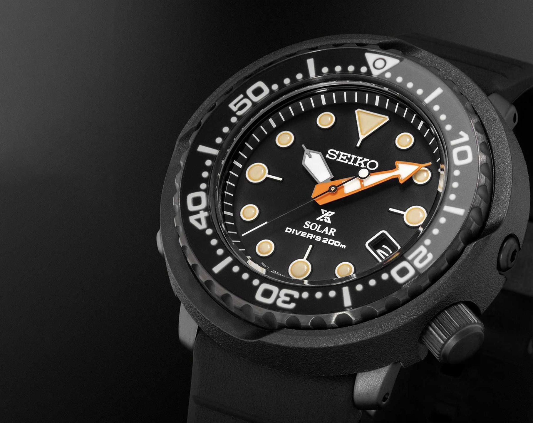 Seiko Prospex Sea Black Dial 46.7 mm Solar Powered Watch For Men - 2
