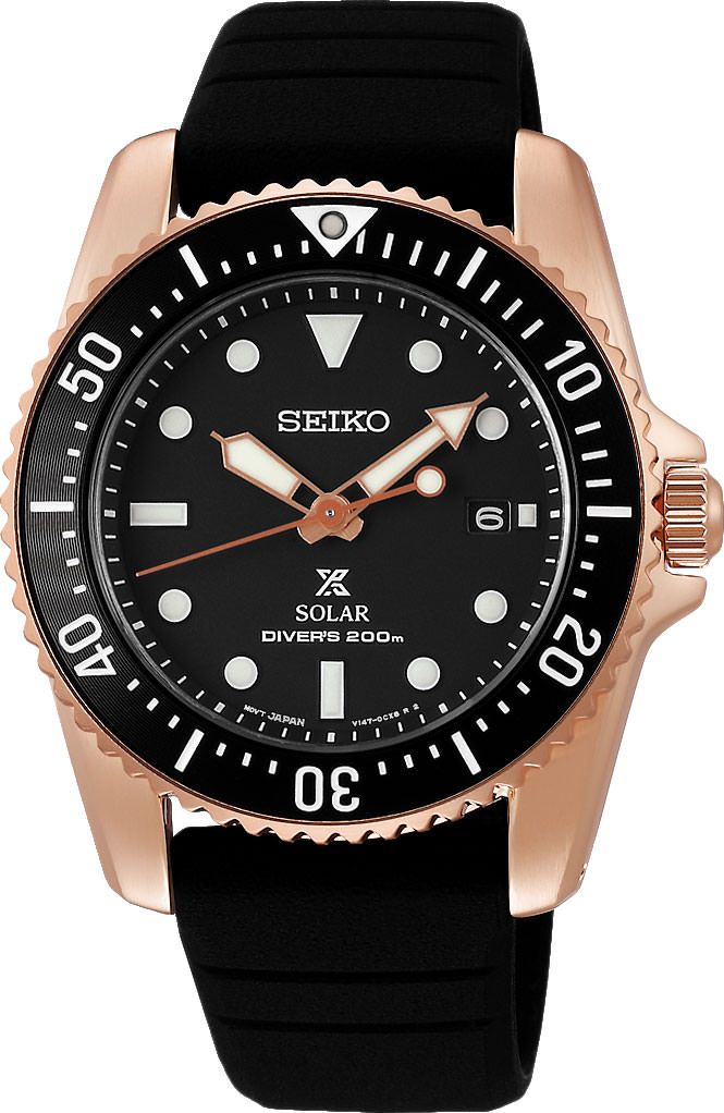 Seiko Prospex Quartz Men Watches in Round case Black Dial