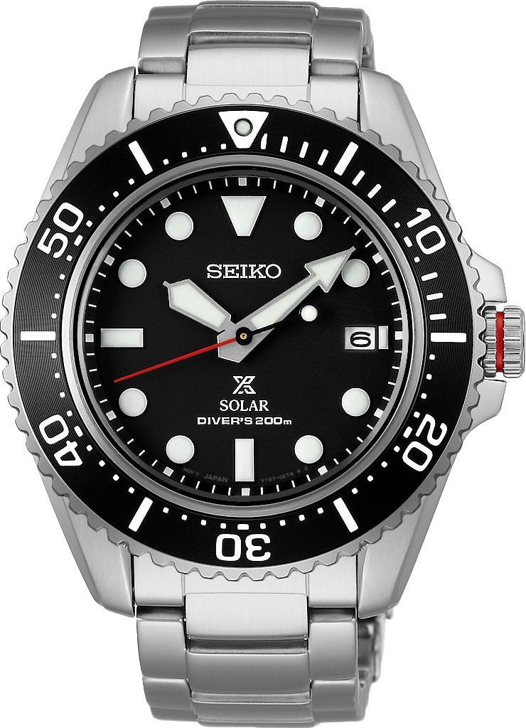 Seiko Prospex Sea Black Dial 42.79 mm Solar Powered Watch For Men - 1