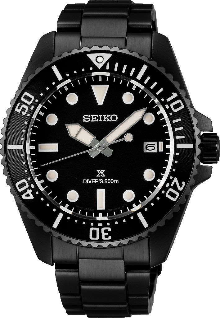 Seiko Prospex Sea Black Dial 41 mm Solar Powered Watch For Men - 1