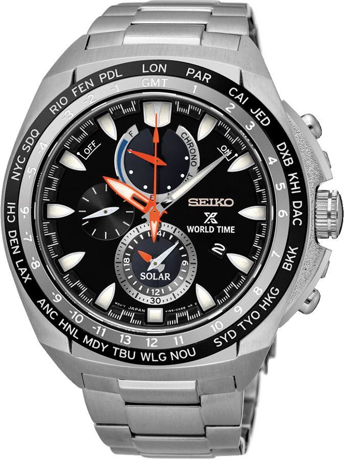 Seiko Prospex Sea Black Dial 44.6 mm Solar Powered Watch For Men - 1