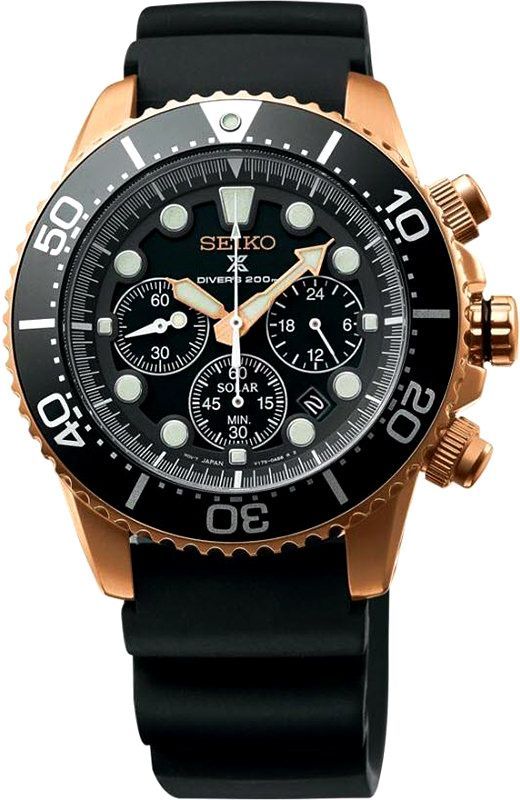 Seiko Prospex Sea Black Dial 43.5 mm Quartz Watch For Men - 1