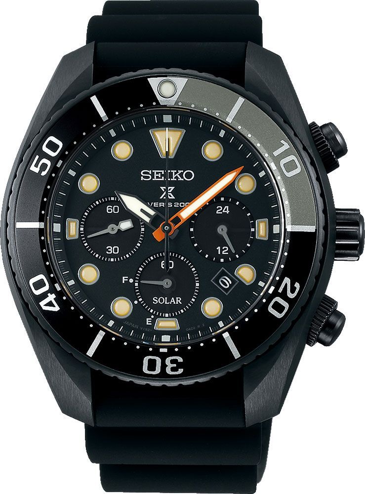 Seiko Prospex  Black Dial 44.5 mm Quartz Watch For Men - 1