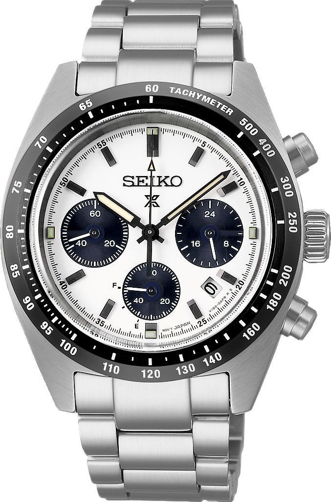 Seiko Prospex Speedtimer White Dial 39 mm Quartz Watch For Men - 1
