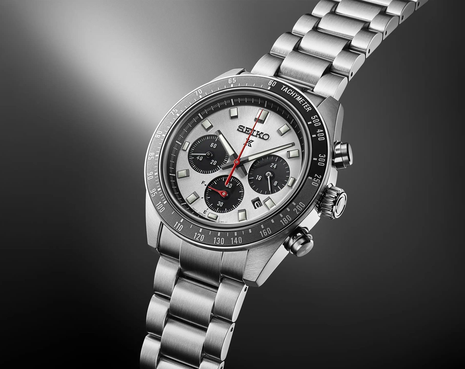 Seiko Speedtimer 41.4 mm Watch in White Dial