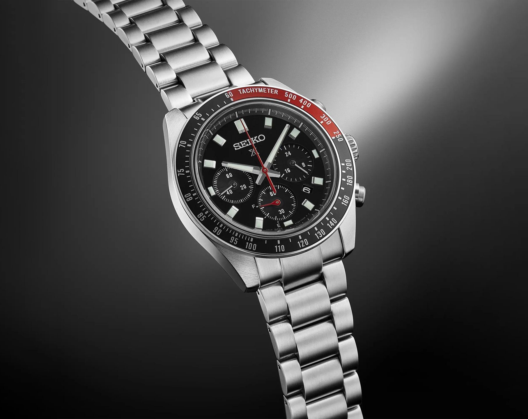 Seiko Speedtimer 41.4 mm Watch in Black Dial