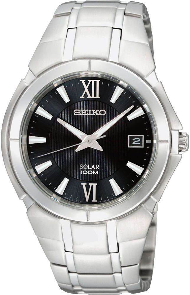 Seiko Solar  Black Dial 41 mm Quartz Watch For Men - 1