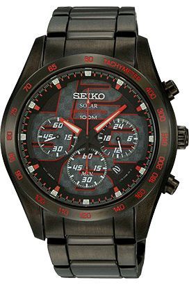 Seiko Solar  Grey Dial 43 mm Quartz Watch For Men - 1