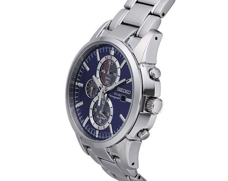 Seiko Lord  Blue Dial 42 mm Solar Powered Watch For Men - 2