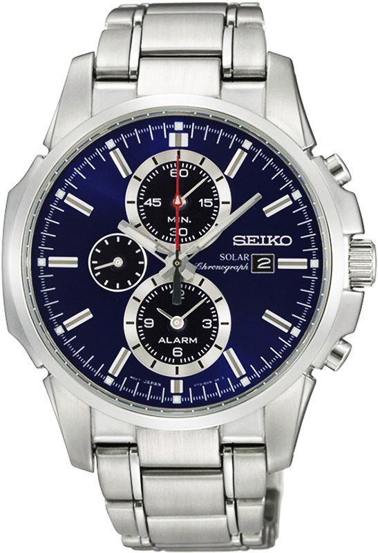 Seiko Lord  Blue Dial 42 mm Solar Powered Watch For Men - 1