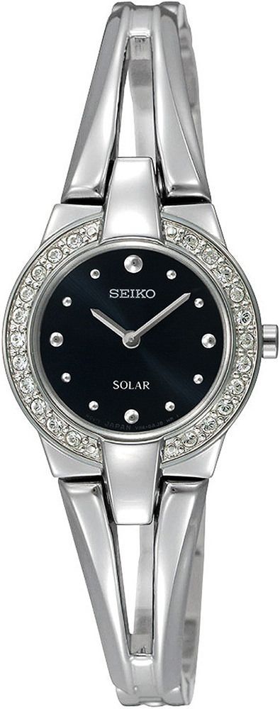 Seiko Solar  Black Dial 22 mm Quartz Watch For Women - 1