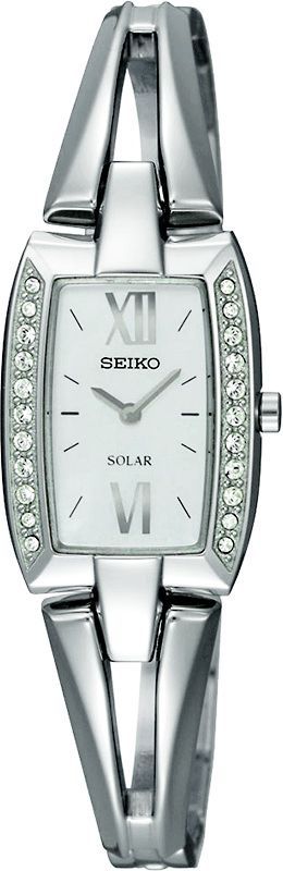 Seiko Solar  Silver Dial 18 mm Quartz Watch For Women - 1