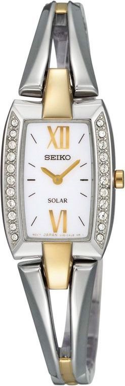 Seiko Solar  White Dial 18 mm Quartz Watch For Women - 1