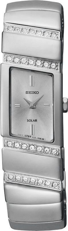 Seiko Solar  Silver Dial 16 mm Quartz Watch For Women - 1