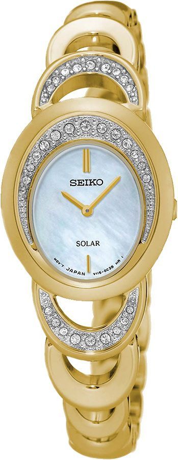 Seiko Solar  MOP Dial 23 mm Quartz Watch For Women - 1