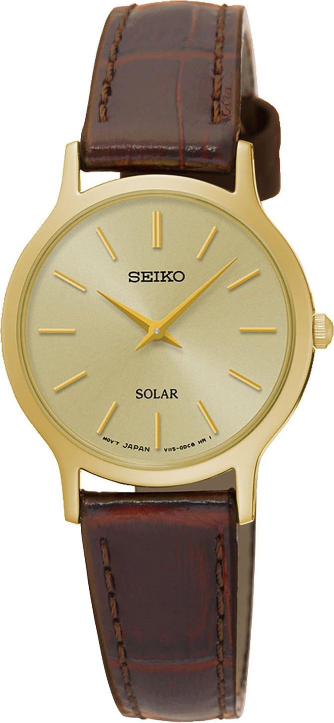 Seiko Solar  Champagne Dial 26 mm Quartz Watch For Women - 1