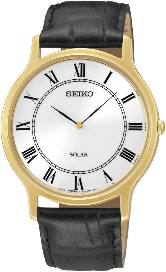 Seiko Solar  Silver Dial 37.8 mm Quartz Watch For Men - 1
