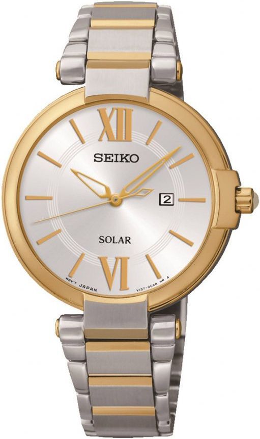 Seiko Seiko Ladies  Silver Dial 32 mm Solar Powered Watch For Women - 1