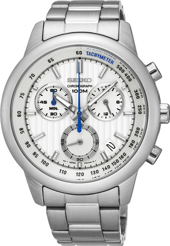 Seiko Sports  White Dial 42.3 mm Quartz Watch For Men - 1