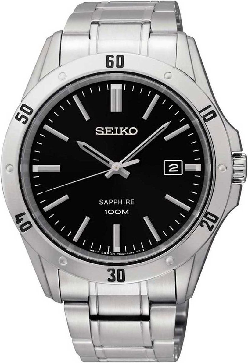 Seiko Sports  Black Dial 41 mm Quartz Watch For Men - 1