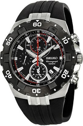 Seiko Sportura  Black Dial 48 mm Quartz Watch For Men - 1