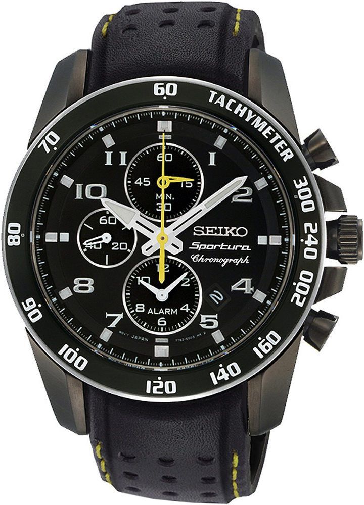 Seiko Sportura  Black Dial 42 mm Quartz Watch For Men - 1