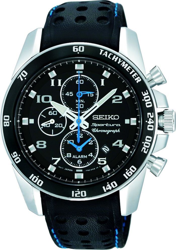 Seiko Sportura  Black Dial 42 mm Quartz Watch For Men - 1