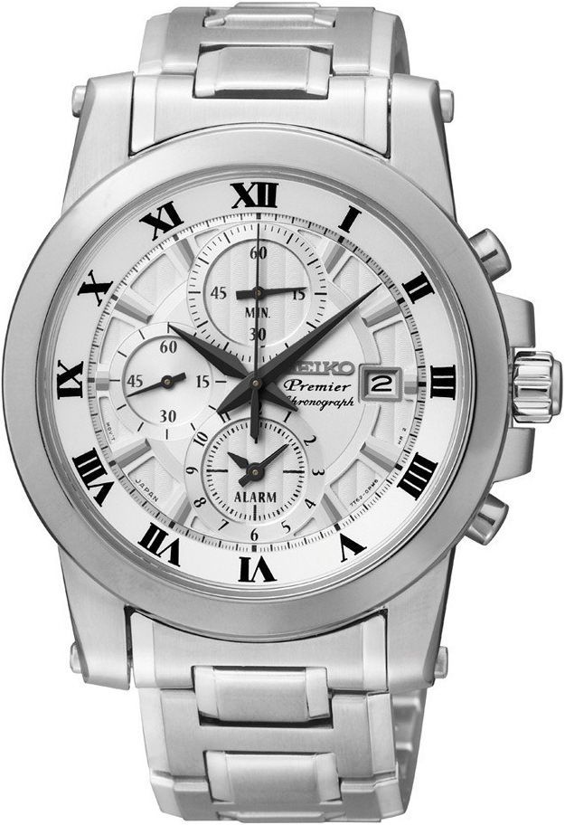 Seiko Chronograph Perpetual 42 mm Watch in Silver Dial For Men - 1