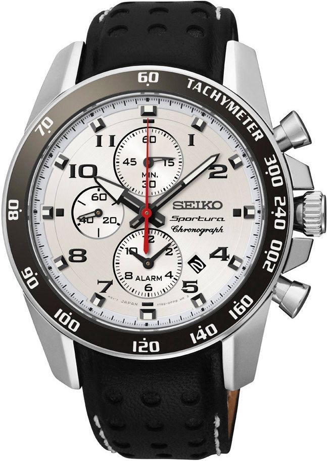 Seiko Sportura  White Dial 42 mm Quartz Watch For Men - 1