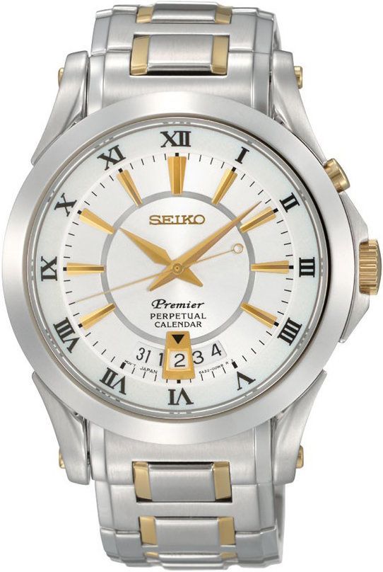 Seiko Premier Perpetual Calendar Silver Dial 42 mm Quartz Watch For Men - 1