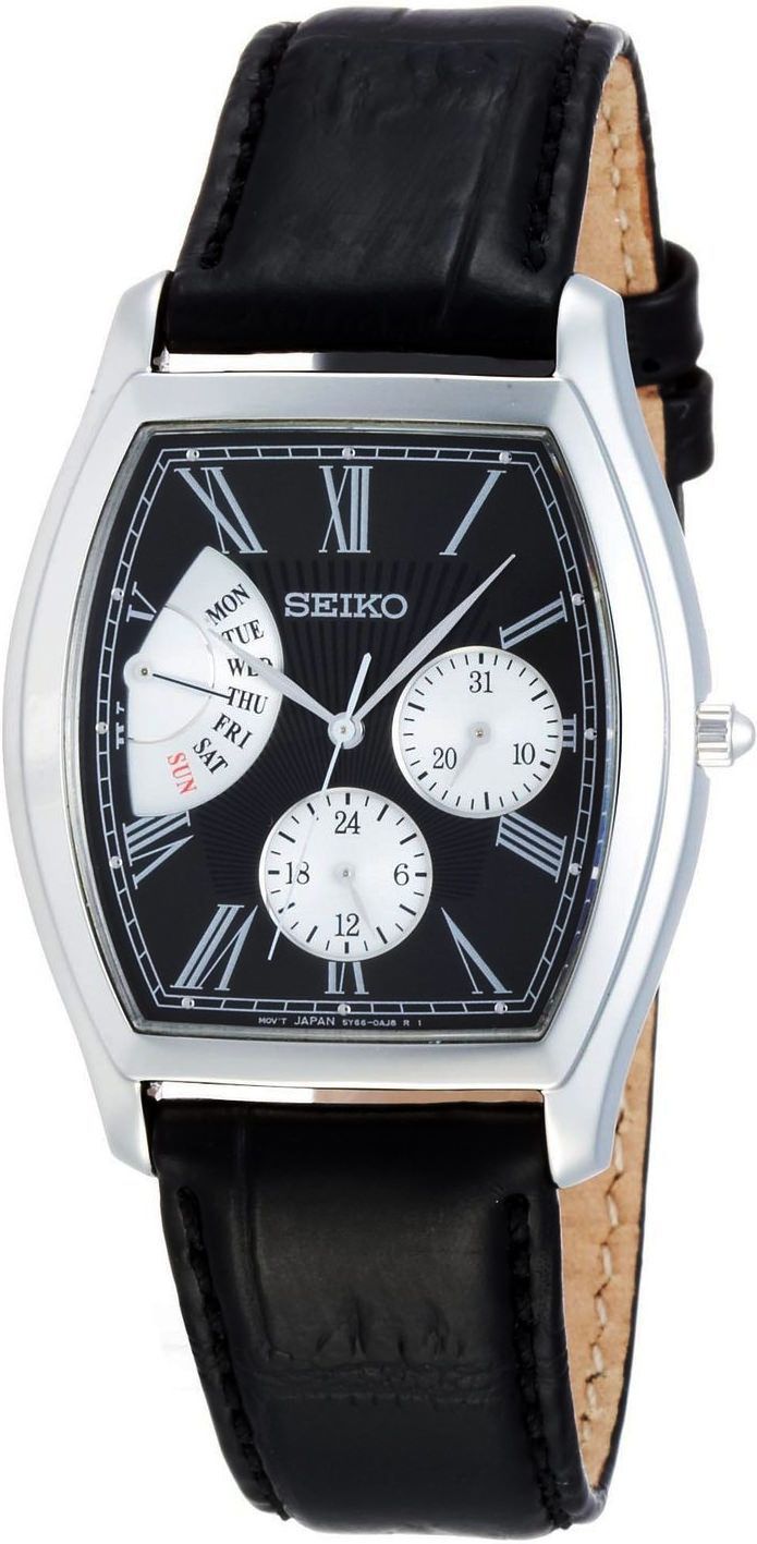 Seiko Premier  Black Dial 35 mm Quartz Watch For Men - 1